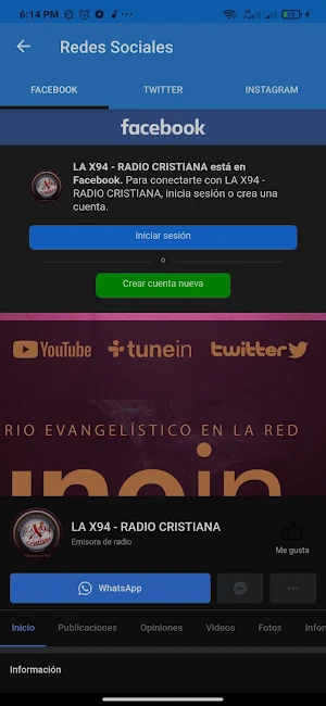 LA X94 - RADIO CRISTIANA Screenshot 2