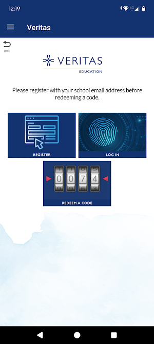 Veritas Education Portal Screenshot 1