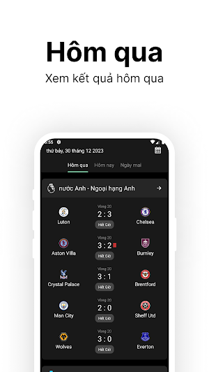 Bóng Đá Hôm Nay Screenshot 1