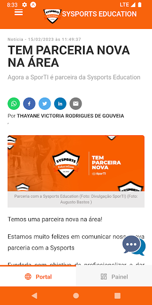 SYSPORTS Education Screenshot 2