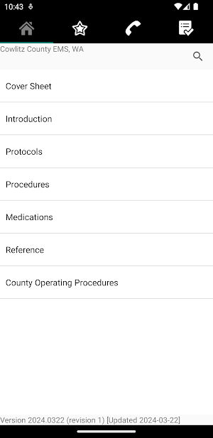 Cowlitz County EMS Protocols Screenshot 2