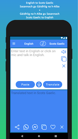 English Scots Gaelic Translate Screenshot 0