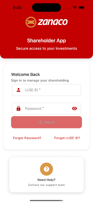 ZANACO SHAREHOLDER Screenshot 0