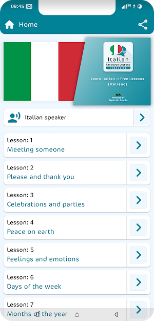 Italian Lessons: Learn & speak Screenshot 0