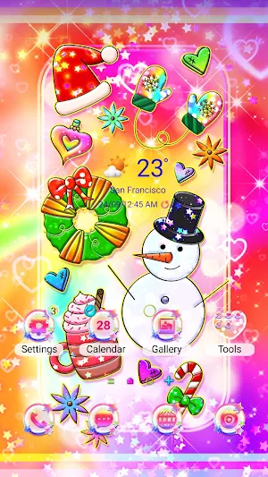 Bling Christmas Card-Wallpaper Screenshot 0