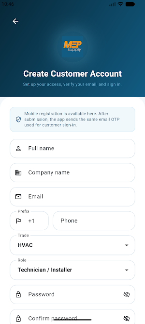 MepSupply Customer Screenshot 1