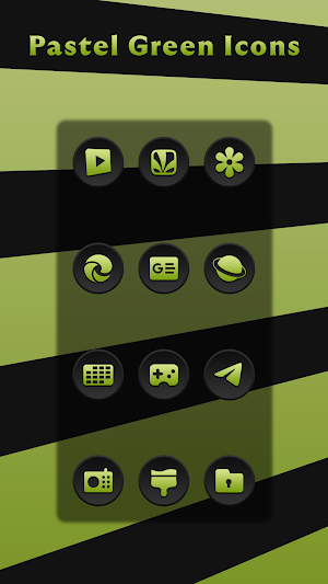 Pastel Green On Gray Icons Screenshot 2