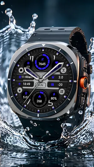 Navy Blue Texture ZKin Watch Screenshot 1