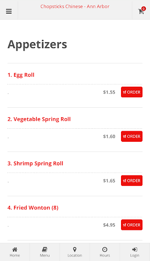 Chopsticks Chinese Ann Arbor Screenshot 1
