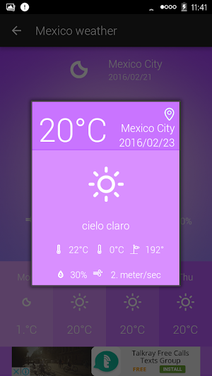 Mexico Weather Screenshot 2