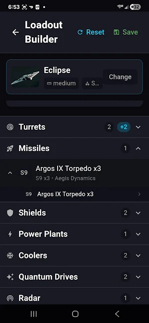 SC Ship Database Screenshot 2