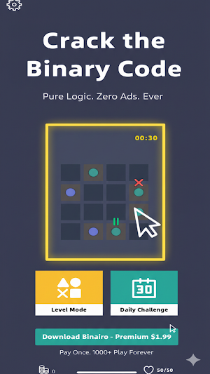 Binary Puzzle Plus Screenshot 1