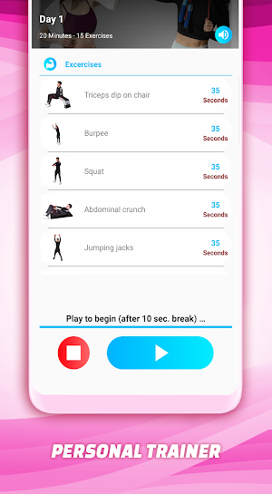 Workout For Women : Female Fitness Workout Screenshot 2