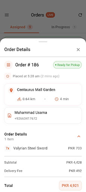 ResOS Delivery Screenshot 1
