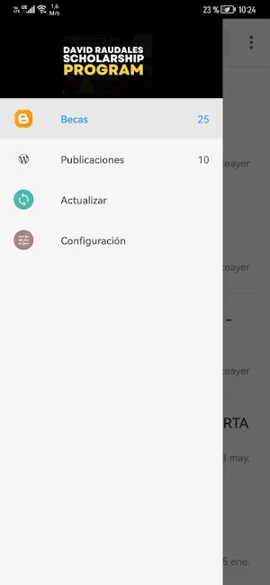 David Raudales Scholarships Screenshot 0