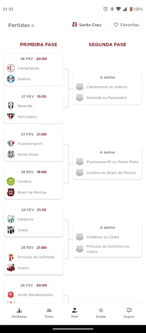 Copa do Brasil Tabela & Jogos Screenshot 0