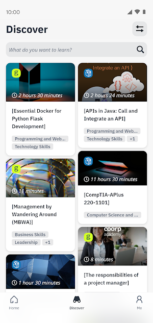 Curricula LXP Screenshot 1