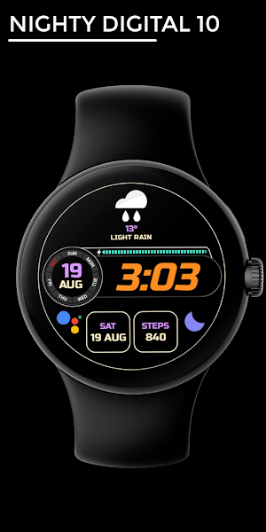 Nighty Digital 10 - watch face Screenshot 0