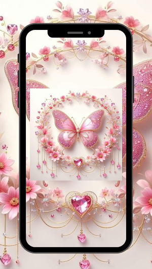 pink butterfly wallpaper Screenshot 0