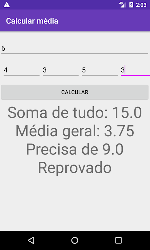 Calcular média escolar Screenshot 1