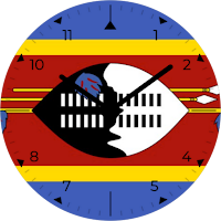 Swaziland Analog Watch Face