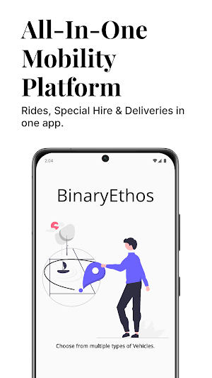BinaryEthos - Request a ride Screenshot 0