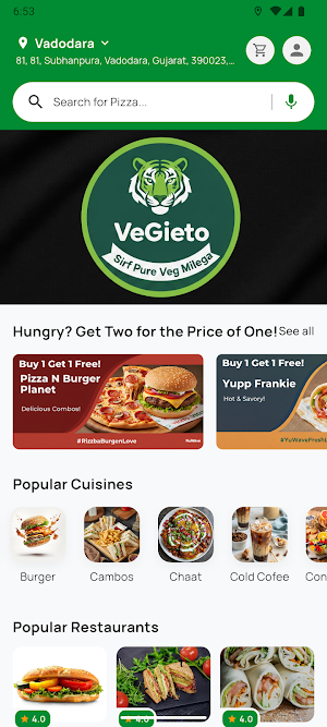 VeGieto: Sirf Pure Veg Milega! Screenshot 1
