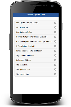Calculus Tips and Tricks Screenshot 0