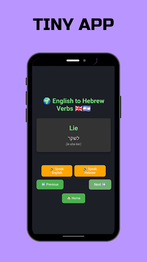 Hebrew Verbs (English-Hebrew) Screenshot 2
