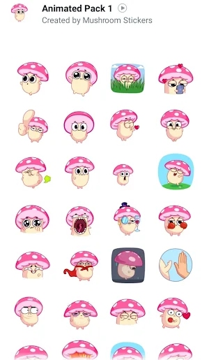 Mushroom stickers for WhatsApp Screenshot 0