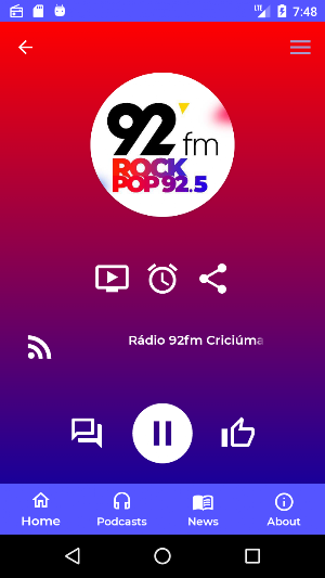 Rádio 92fm de Criciúma Screenshot 0