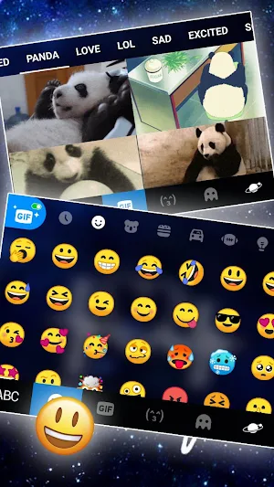 Dark Blue Heartbeat Keyboard Theme Screenshot 3
