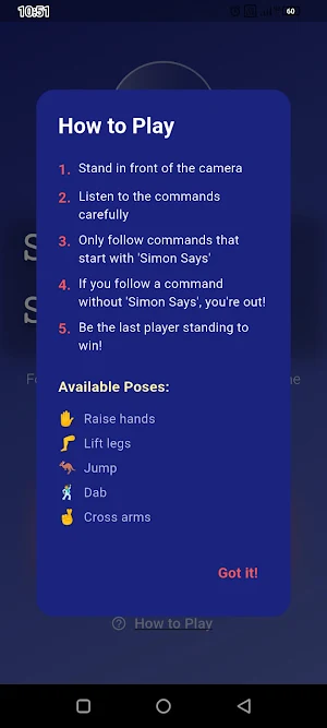 Simon Says – Pose Game Screenshot 2