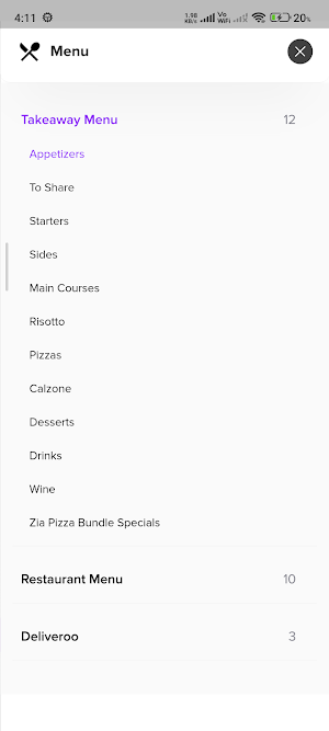 Zia Pizza Italian Restaurant Screenshot 3