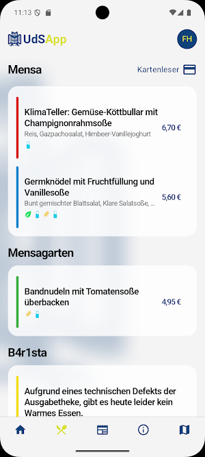 UdS-App Screenshot 1