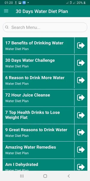 Water Diet Plan in 30 Days Screenshot 0