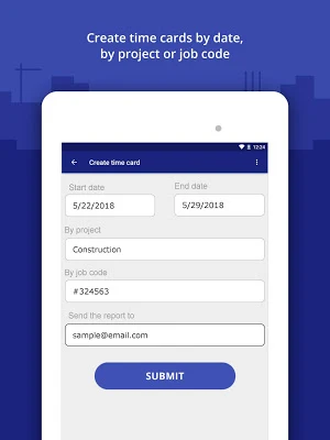 Punch In / Out Timesheet App Screenshot 1