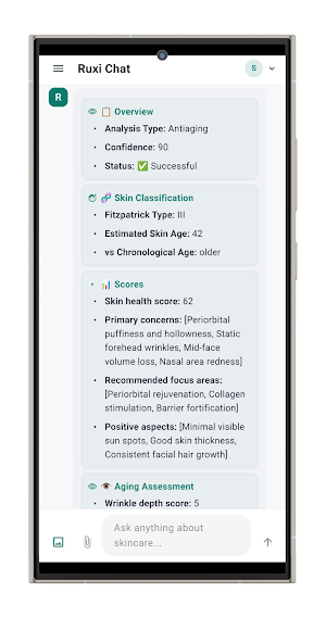 Ruxi Chat — AI Skin Analysis Screenshot 1