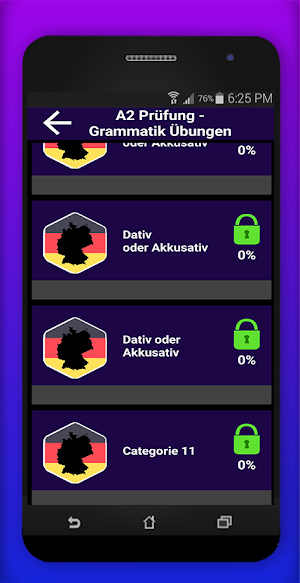 A2 Prüfung - Grammatik  Übunge Screenshot 1
