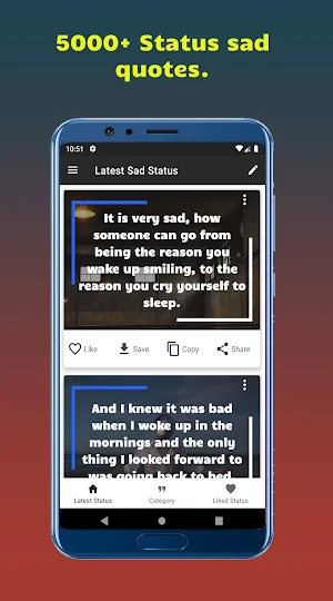 Sad Status 😢 And Sad Quotes 😢  With Editor✍️ Screenshot 1