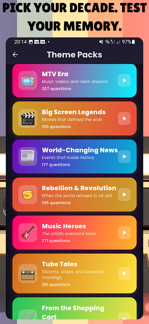 Decade Trivia: 60s 70s 80s 90s Screenshot 1