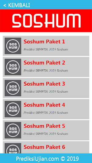Prediksi SBMPTN Soshum 2019 Screenshot 1
