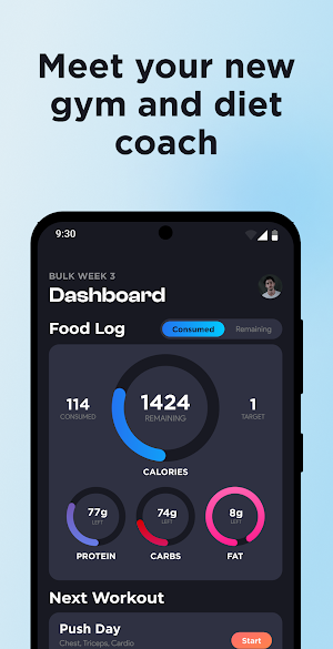 LiftBuddy: Gym & Calorie Coach Screenshot 1