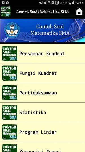 Contoh Soal Matematika SMA Screenshot 1