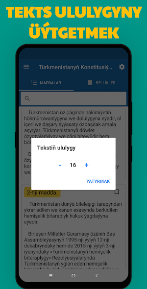 Türkmenistanyň Konstitusiýasy Screenshot 3