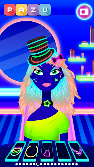Girls Hair Salon Glow - Hairstyle games for kids Screenshot 3