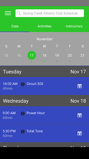 Spring Creek Athletic Club Screenshot 2