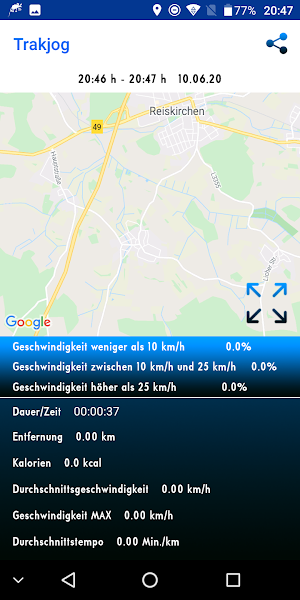 Tracker für Joggen km messen Screenshot 2