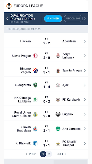 Euro League MatchTracker Screenshot 1