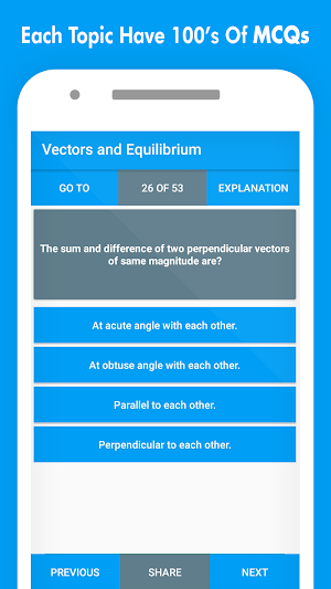Physics MCQs with Answer and Explanations Screenshot 2